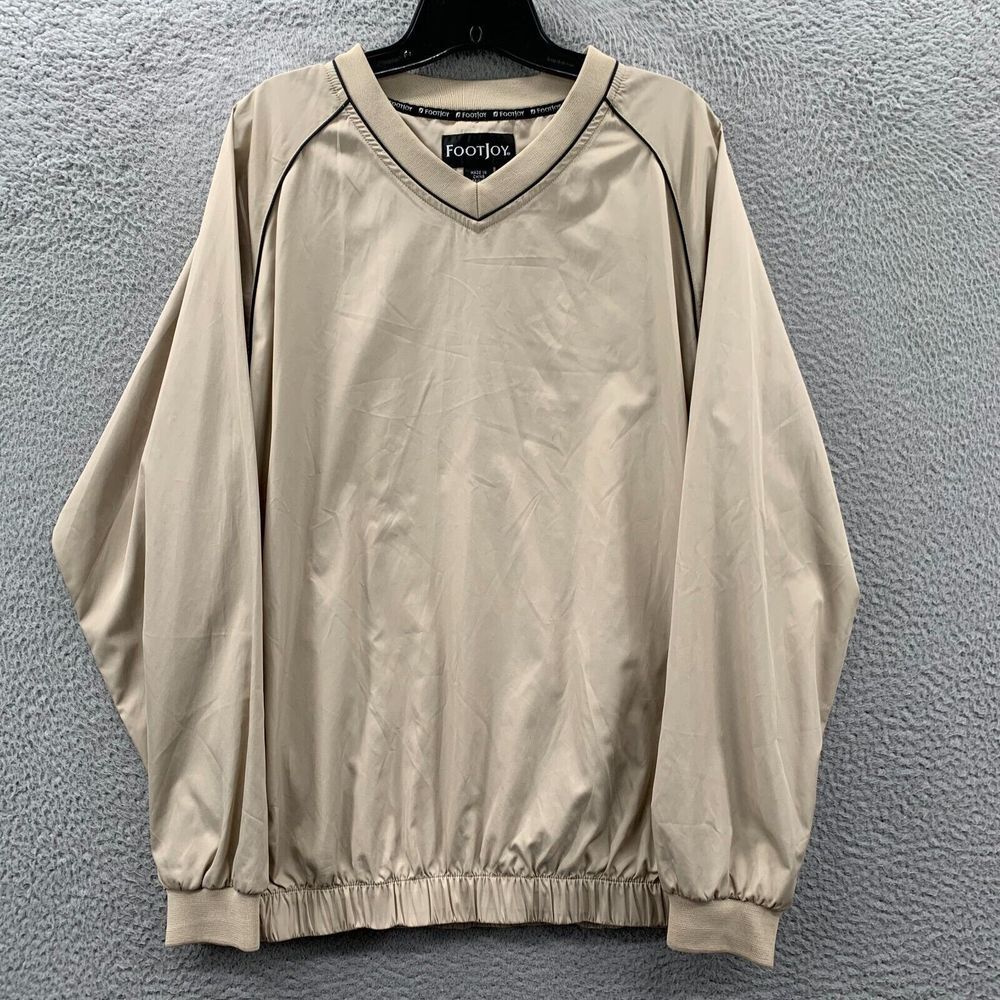 FOOTJOY Jacket Mens Medium Golf Long Sleeve Beige*